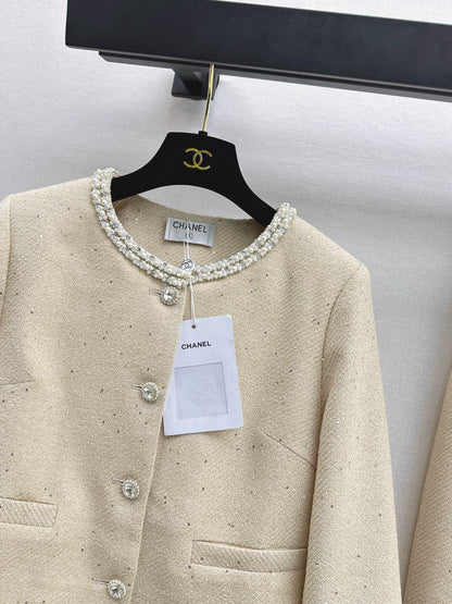 Chan NEW beading jacket skirts outfit sets