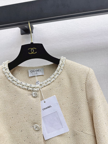 Chan NEW beading jacket skirts outfit sets