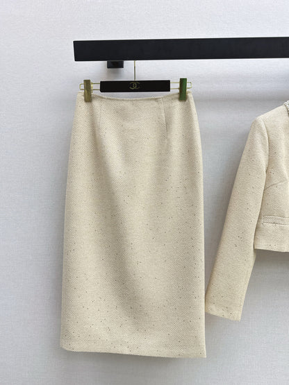 Chan NEW beading jacket skirts outfit sets