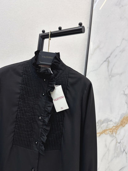 Valen NEW lace pleated ruffle shirts