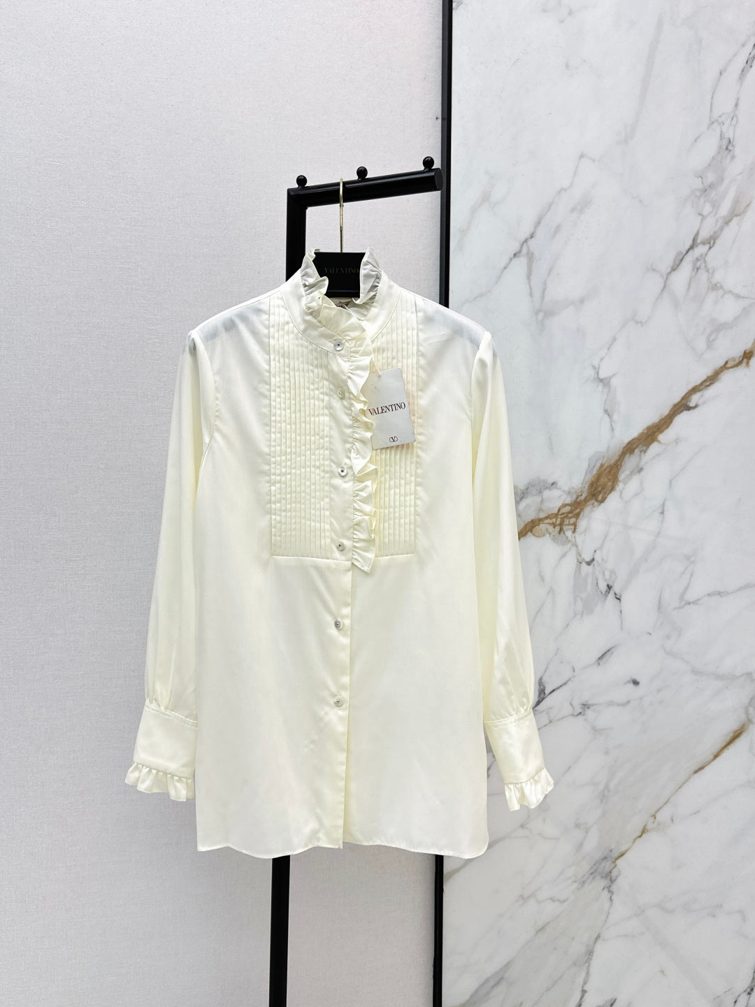 Valen NEW lace pleated ruffle shirts