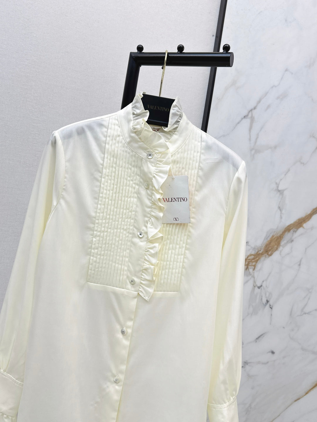 Valen NEW lace pleated ruffle shirts