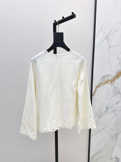 Max NEW embroidery flouncesleeve top
