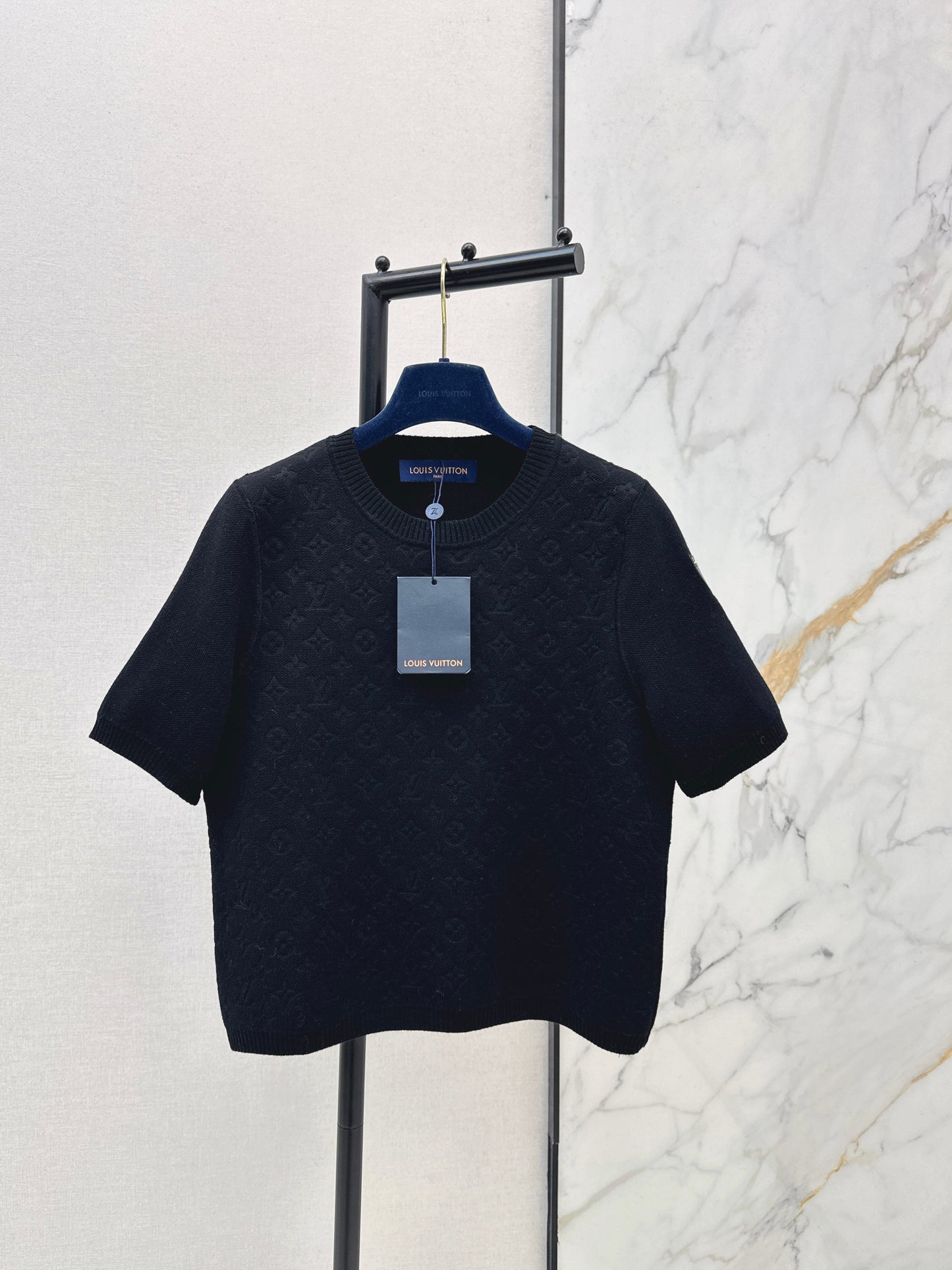 Louis NEW jacquard knitted short sleeve sweater