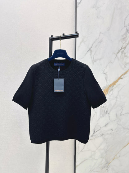 Louis NEW jacquard knitted short sleeve sweater