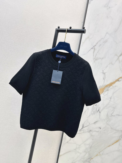 Louis NEW jacquard knitted short sleeve sweater