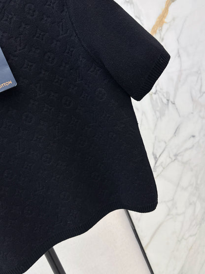 Louis NEW jacquard knitted short sleeve sweater