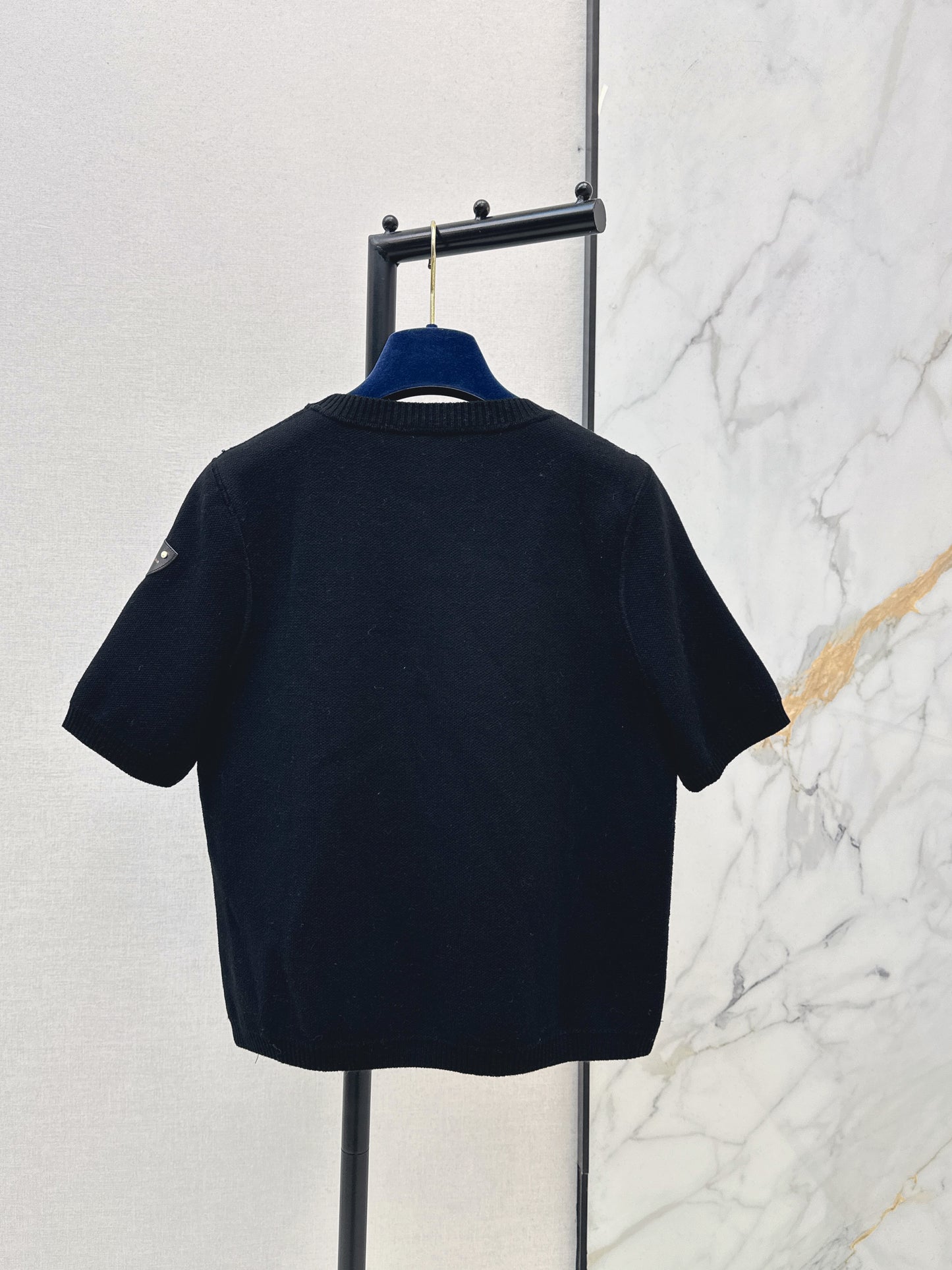 Louis NEW jacquard knitted short sleeve sweater