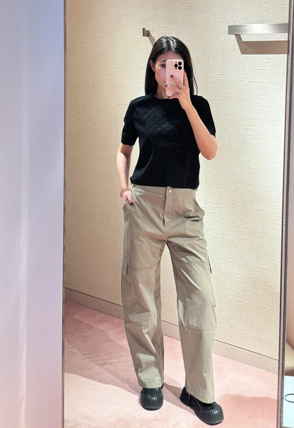 Louis NEW jacquard knitted short sleeve sweater