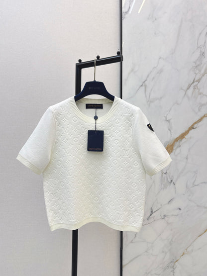 Louis NEW jacquard knitted short sleeve sweater
