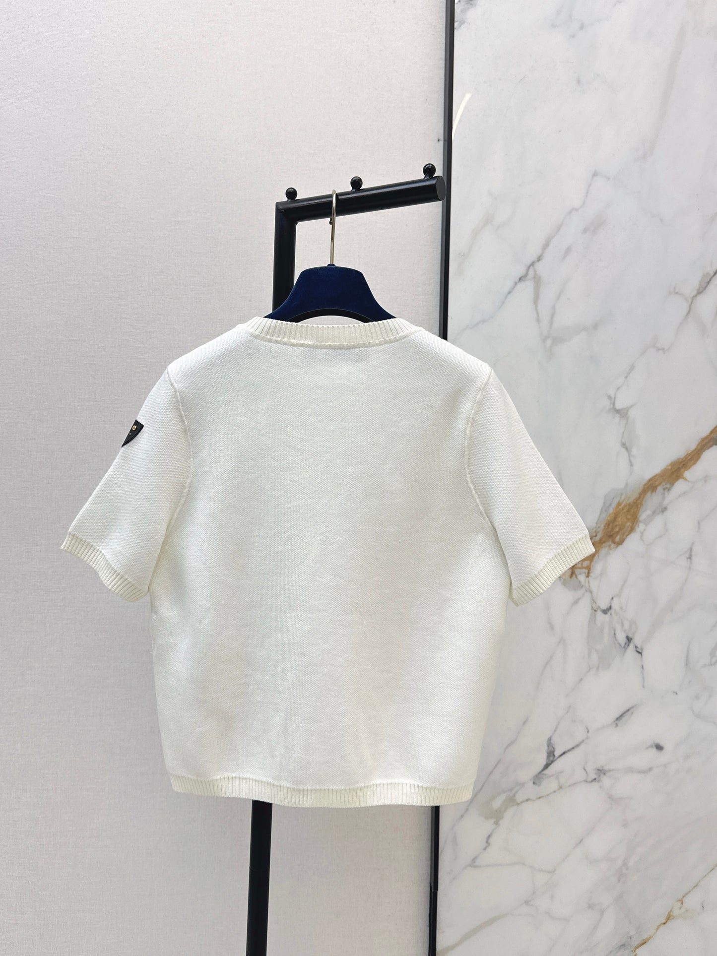 Louis NEW jacquard knitted short sleeve sweater