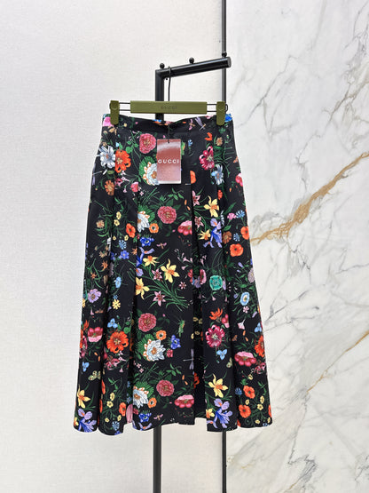 Guc NEW floral print silk skirts