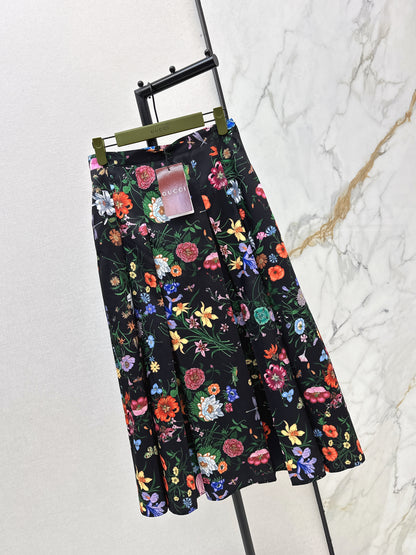 Guc NEW floral print silk skirts