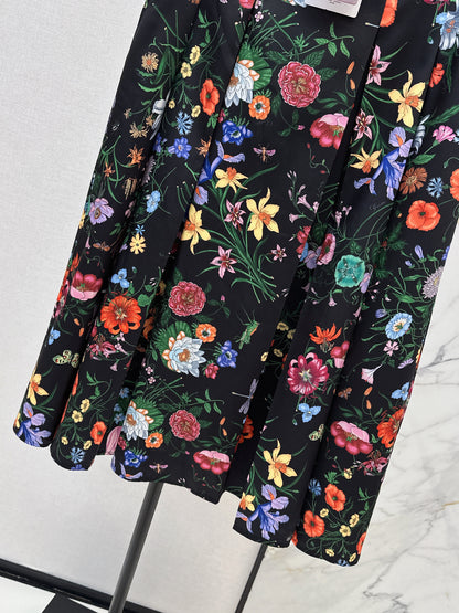 Guc NEW floral print silk skirts