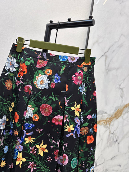 Guc NEW floral print silk skirts