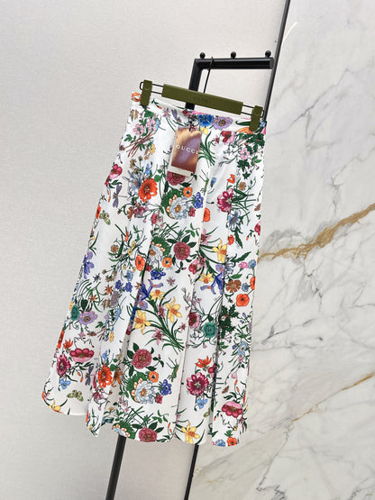 Guc NEW floral print silk skirts