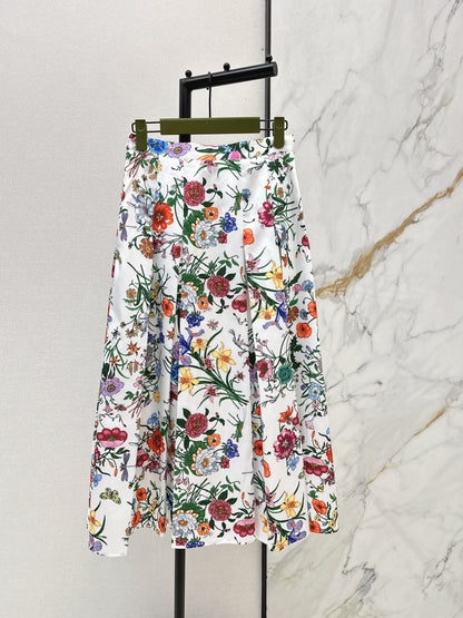 Guc NEW floral print silk skirts