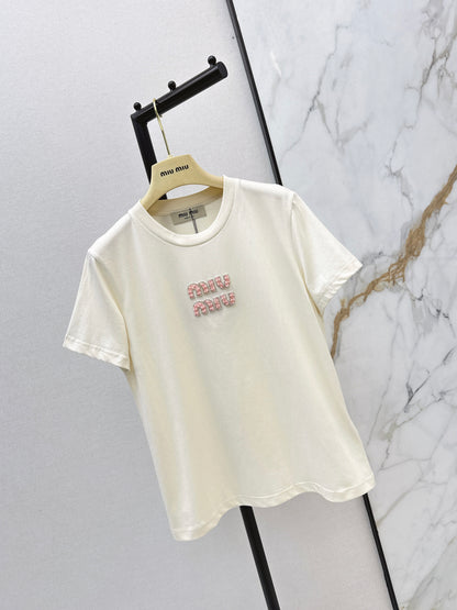 Miu NEW beading t-shirt