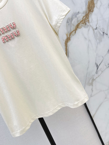 Miu NEW beading t-shirt