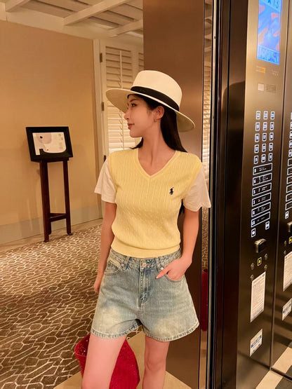 Ral NEW 2inl knitted vest t-shirts