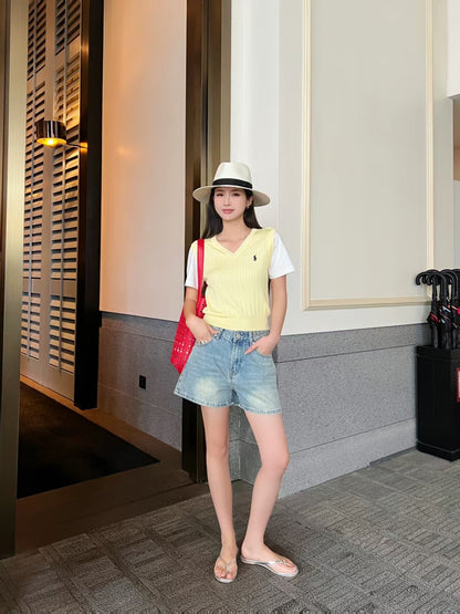 Ral NEW 2inl knitted vest t-shirts