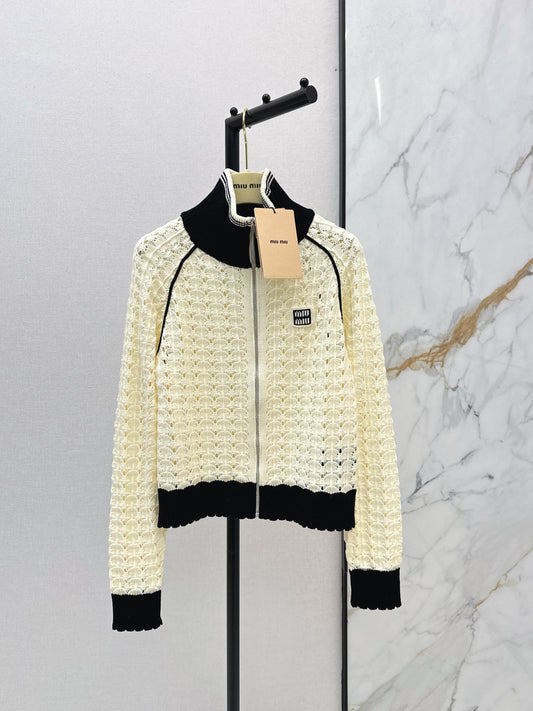 Miu NEW hollow knitted cardigan