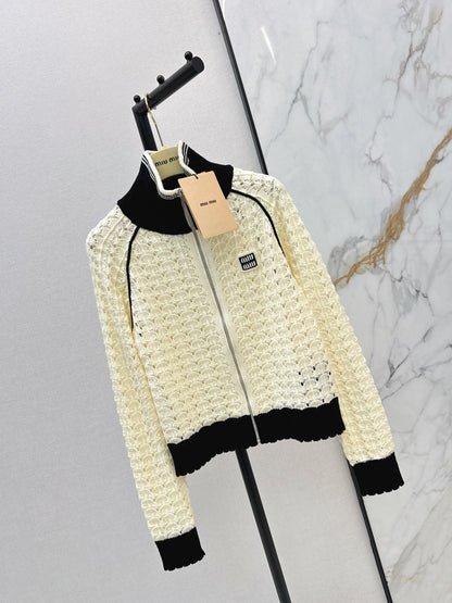 Miu NEW hollow knitted cardigan