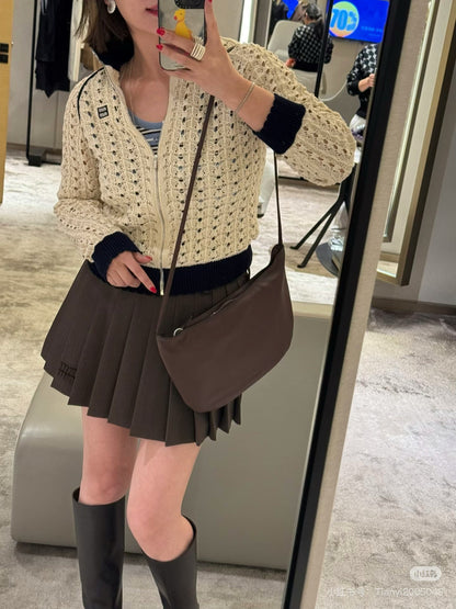 Miu NEW hollow knitted cardigan